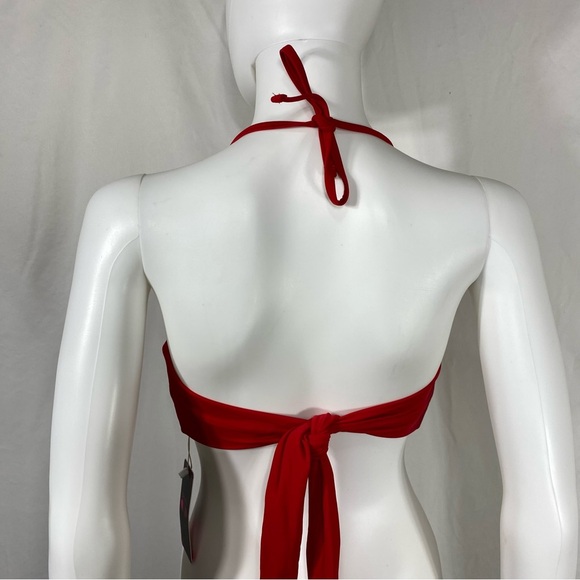 SHEKINI Halter Bandeau Bikini High Waisted Side Cutout Bottom Swimsuit - Picture 4 of 12